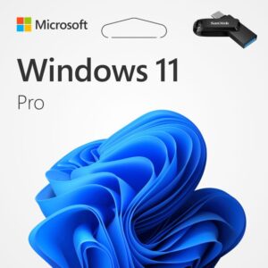 Windows 11 Pro Retail with SanDisk 32GB USB 3.1 Type-A & Type-C