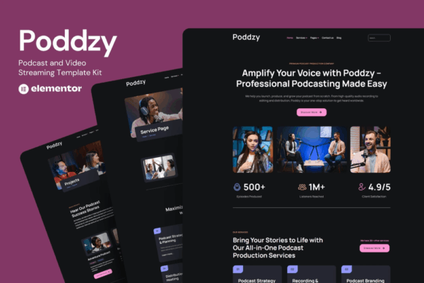 Podzzy | Podcast and Video Streaming Elementor Kit